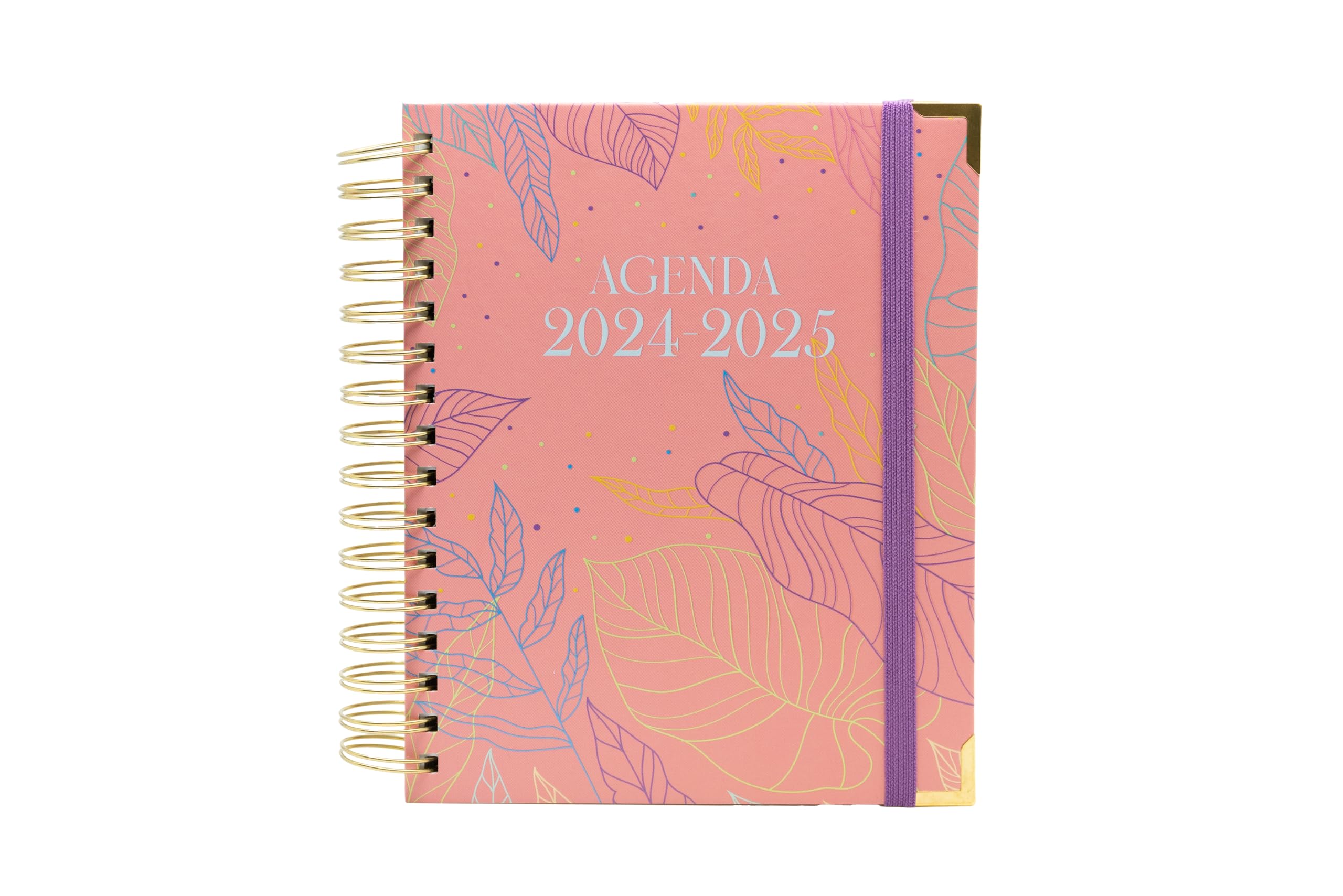 Agenda Escolar 2024-2025 Serendipia - Planificación Diaria y Anual, Encuadernación Premium - Agenda Anual con 1 Día por Página y separadores mensuales - Tamaño 2,5 x 17,5 x 21,5 cm - Sweetcolor