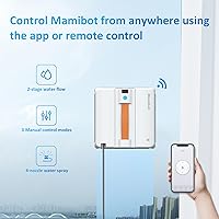 Vista 3 de Mamibot W120-DP Robot Window Cleaner for High-Rise Glass - 3200Pa Strong Suction, Multiple Cleaning Modes,4 Water Spray Nozzles,Edge Detection