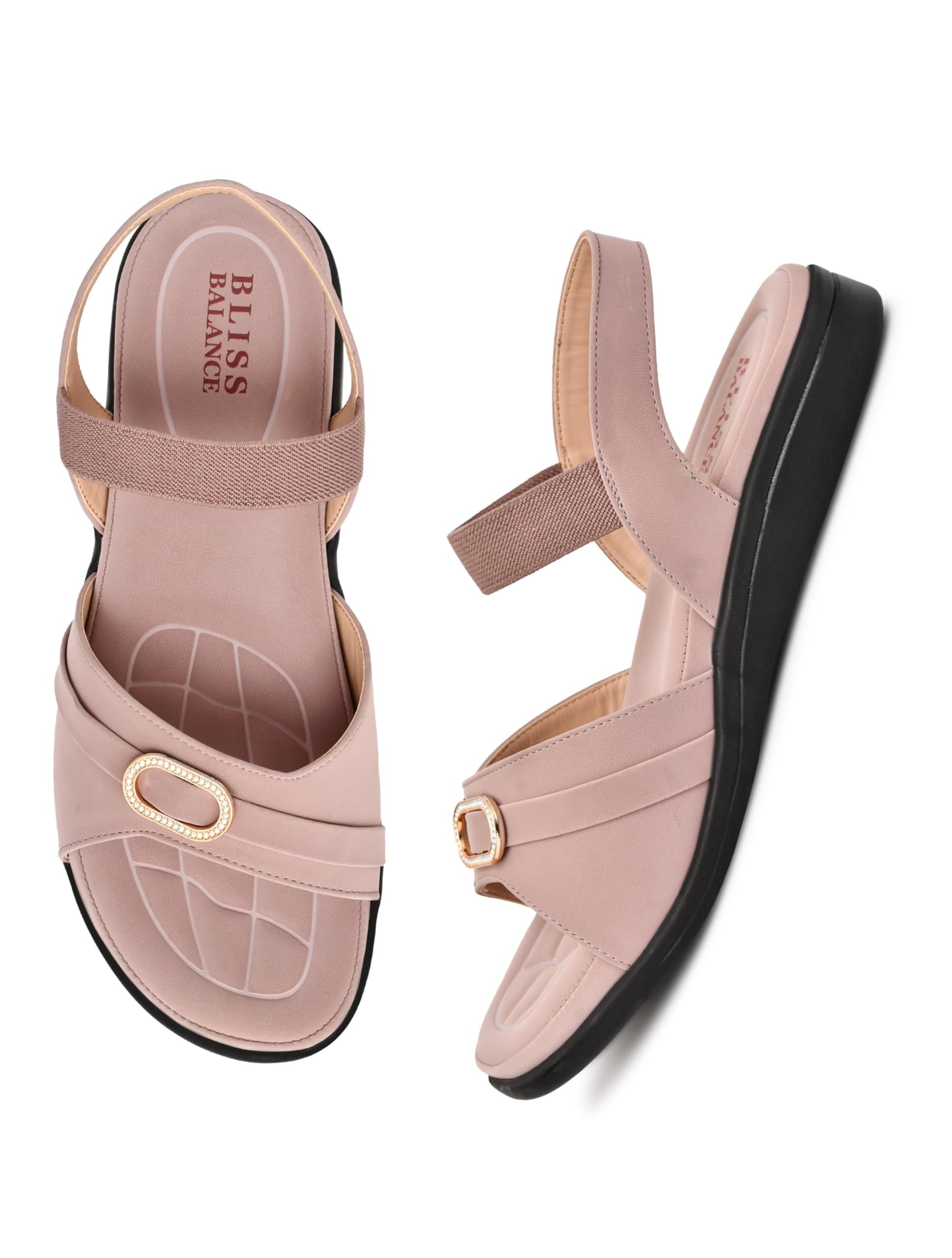 BLISS BALANCE Extra Soft Memory Foam Doctor Sandal Purple - Image 1