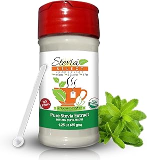 Stevia Select Organic Stevia Powder - Sugar Free Plant Based Stevia Sweetener USDA Certified | Non GMO Pure Stevia Extract...