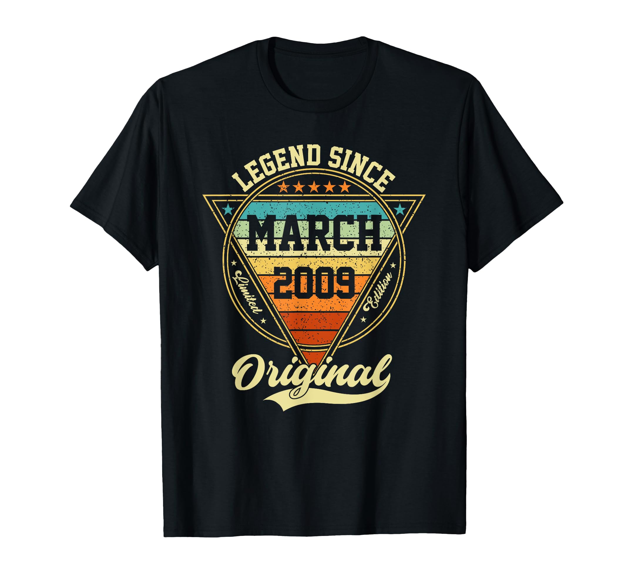 Vintage 16th Birthday Legend Since March 2009 T-Shirt