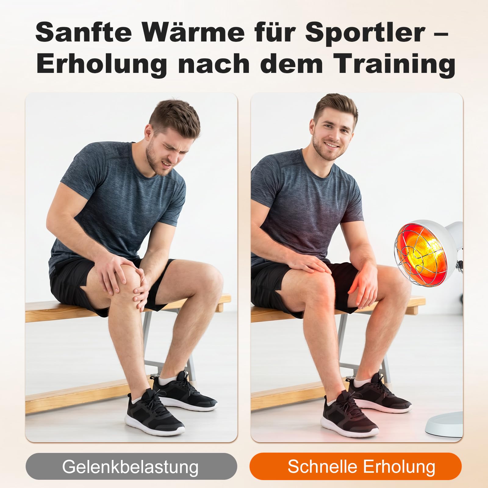 Cozion Rotlichtlampe, In-frarotlampe Wärmelampe 100 W Rotlichtlampe In-frarotlichtlampe Sockel und Tragbarer Heimgebrauch