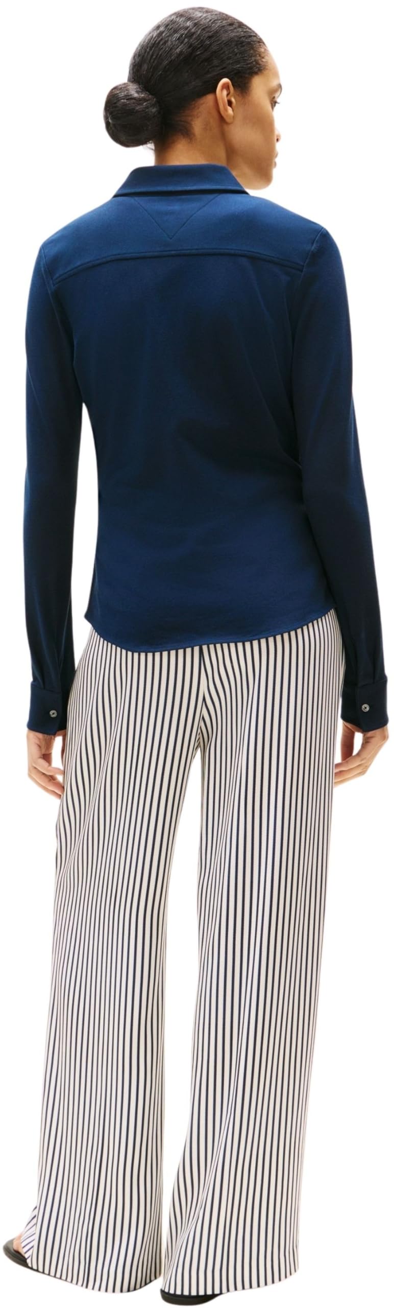 Tommy Hilfiger Damska koszulka polo L/S, Niebieski (Dark Night Navy), M