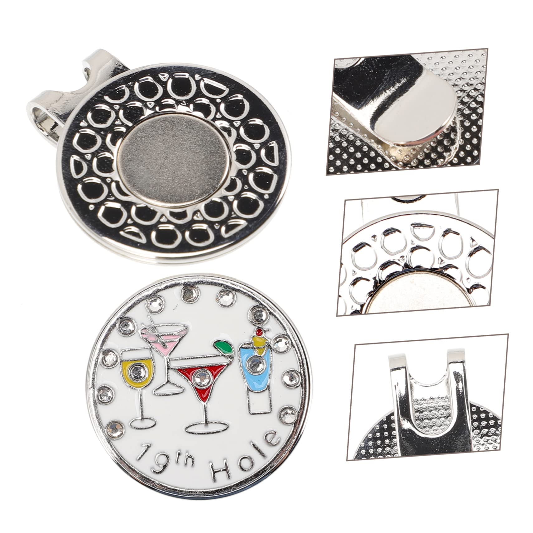 UPKOCH Golf Cap Clip Marker Ballmarker für Golfer Golf Zubehör mit Magnetdesign Hut oder Gürtelclip Golfgeschenke und Dekoration