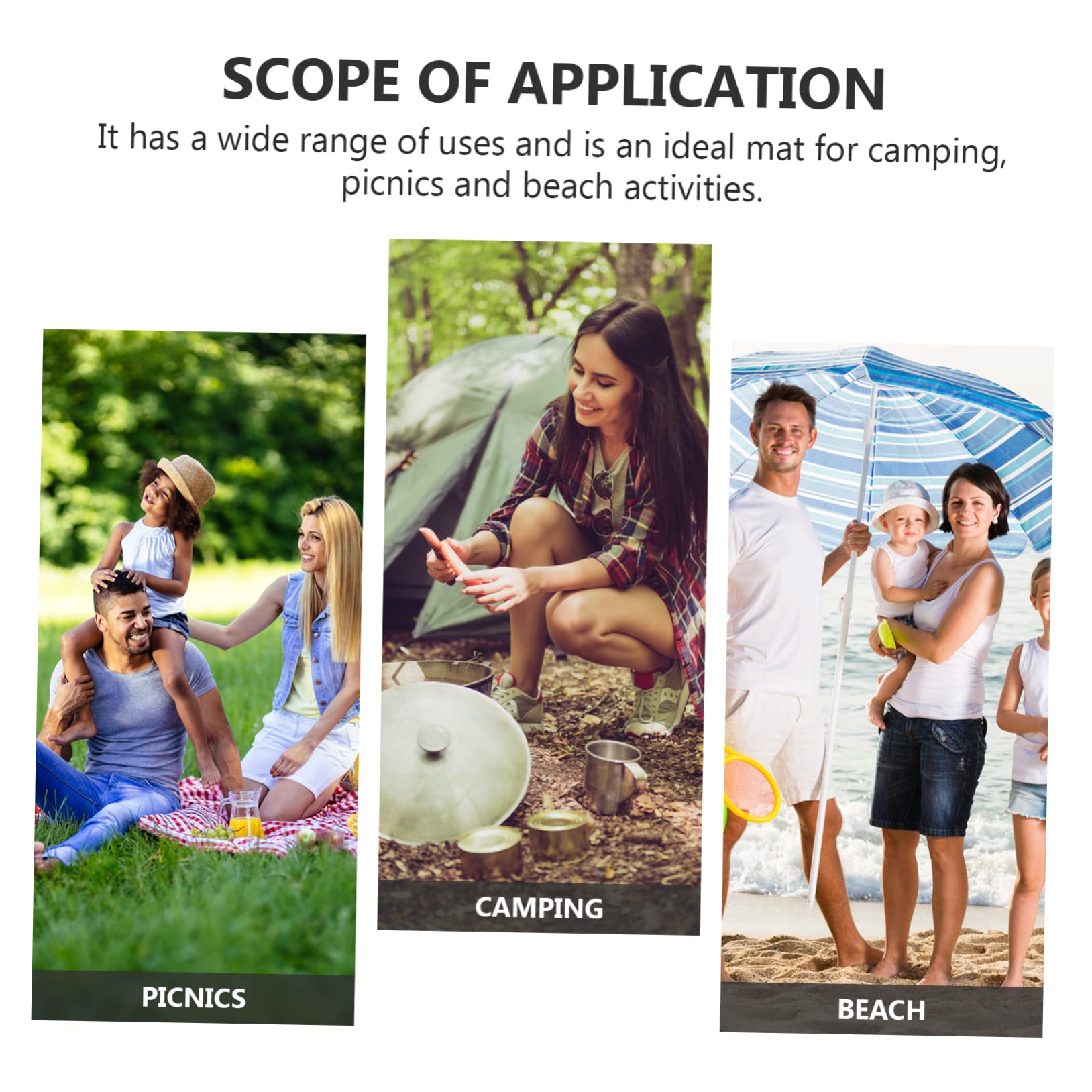 Mipcase Tappeto Spiaggia in Nylon Design Pieghevole per Campeggio e Relax Outdoor