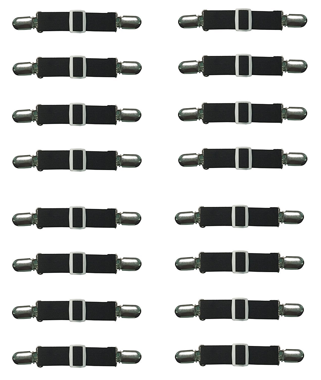 Elegance Linen Adjustable Sheet Set Holder Strap Suspender Gripper 100% Satisfaction Guarantee 4 Pack (16 Pieces)