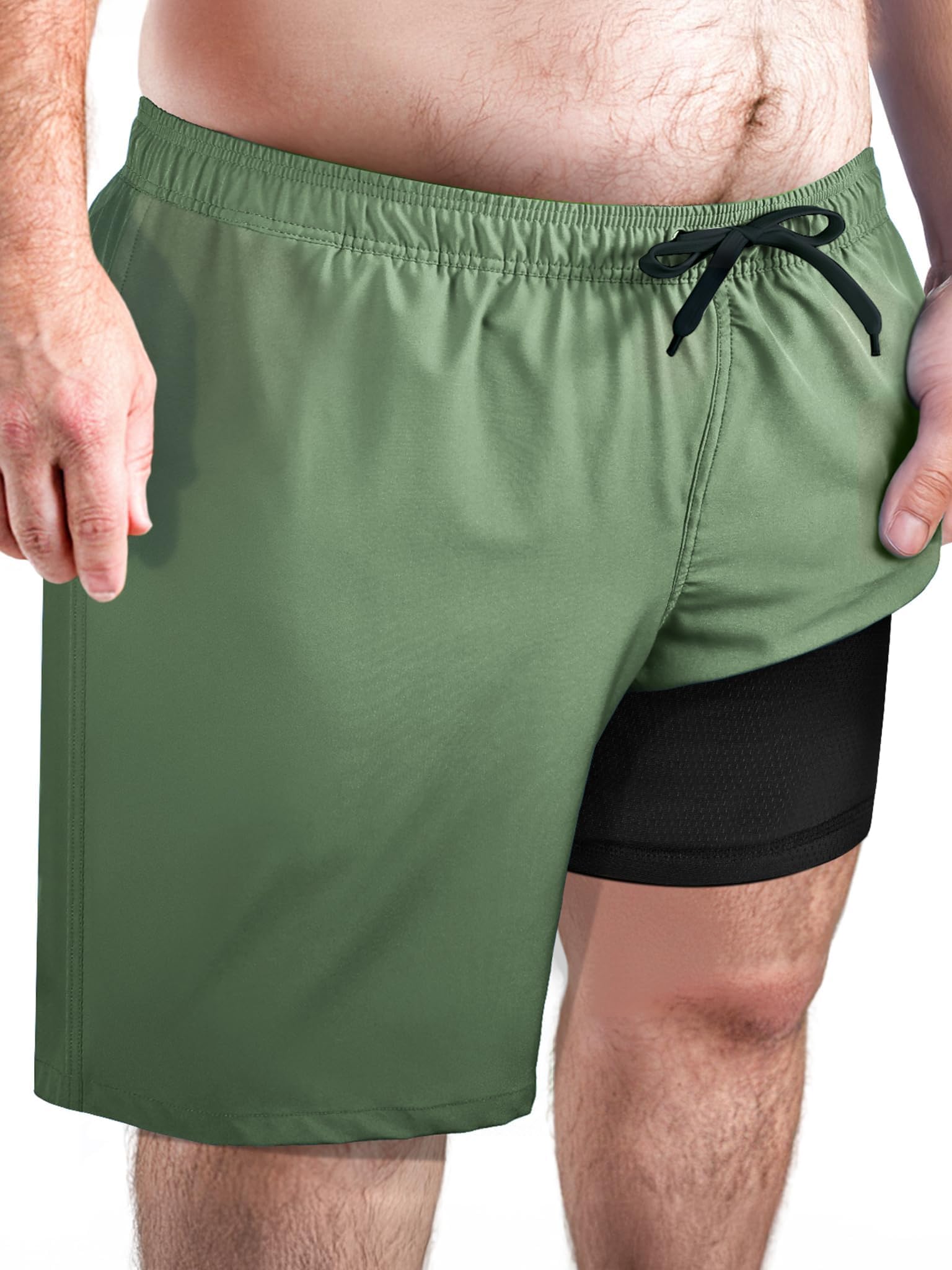 Arcweg Badehose Herren große Größen 2XL-6XL, schnell trocknend mit Kompressions-Netzfutter & elastischem Bund | Boardshorts für Strand, Schwimmen und Sport