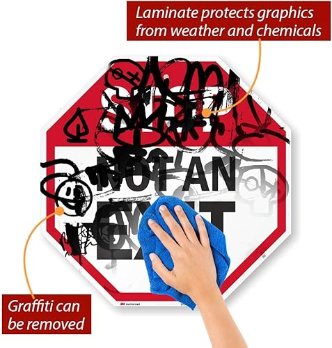 Miniatura 7 de SmartSign Letrero "Stop - Not An Exit" | Aluminio reflectante de grado de alta intensidad 3M de 18 x 18 pulgadas