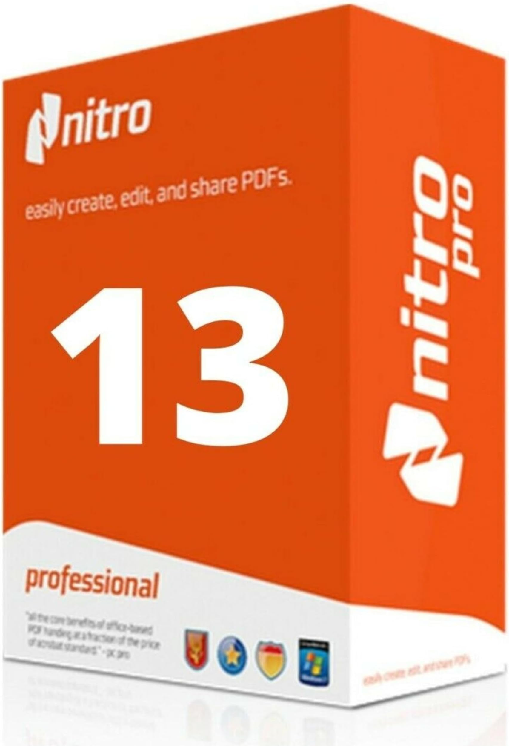 Nitro PDF Pro 13 v13 | PDF Editor & All PDF Solutions | Edit, Converter, Protect, Sign & Stamp & Viewer | Lifetime Validity |1 PC | For Windows