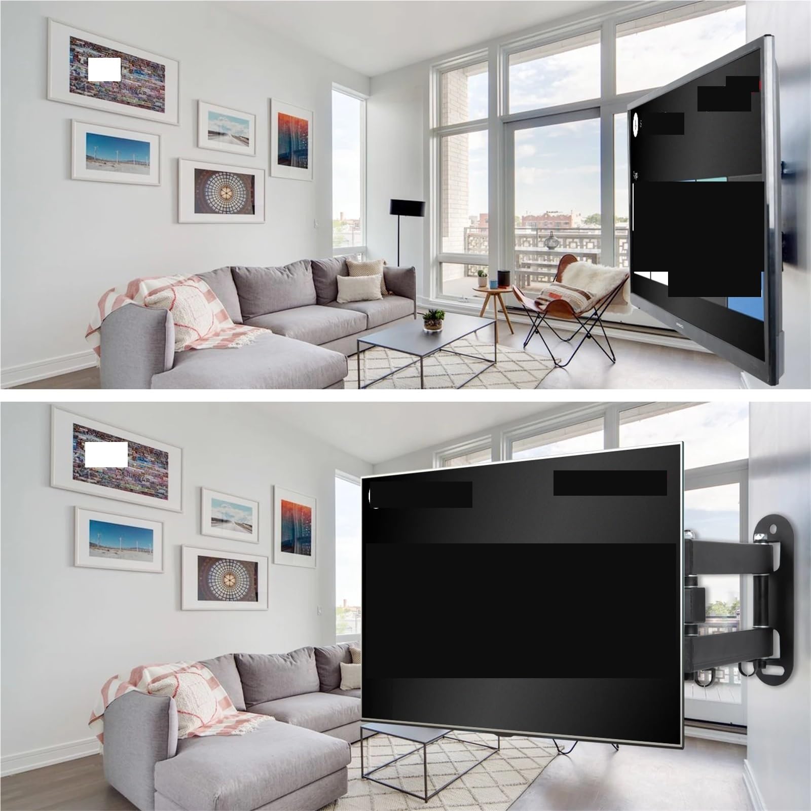 VELORE Staffa universale regolabile per TV a parete universale girevole supporto TV per schermo piatto LCD LED da 14 a 32 pollici
