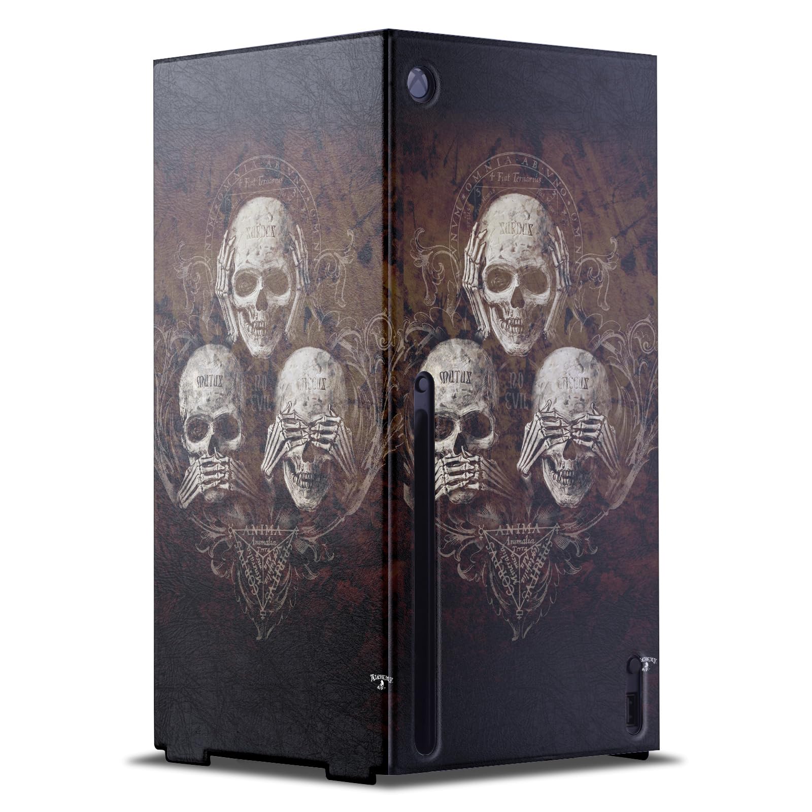 Head Case Designs Licenza Ufficiale Alchemy Gothic Nessun cattivo Albero Cranio Gotico Console Da Gioco Wrap Compatibile con Xbox Series X