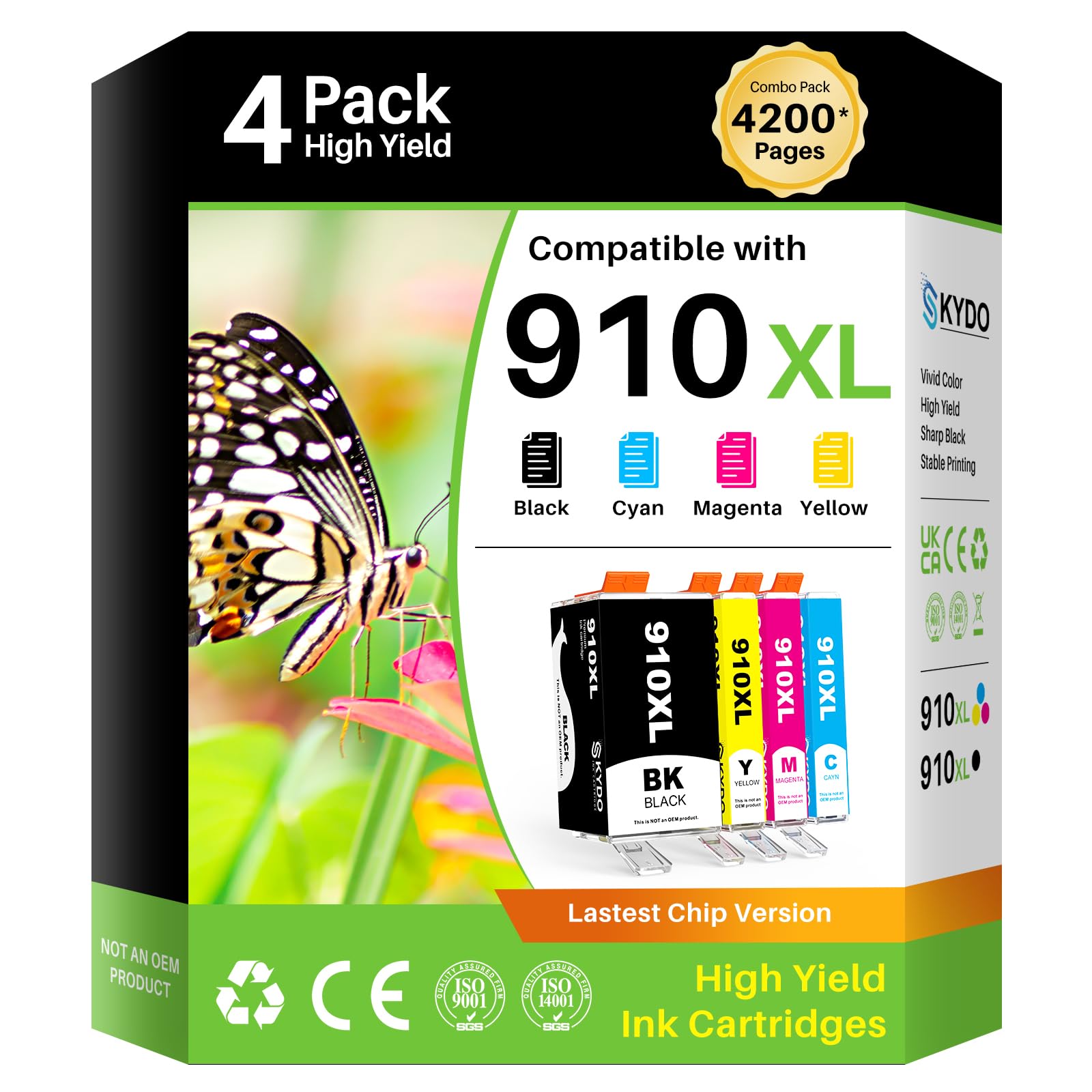 Photo 1 of Skydo 910XL Ink Cartridges for HP Printers Compatible for HP 910XL Ink Cartridges Combo Pack