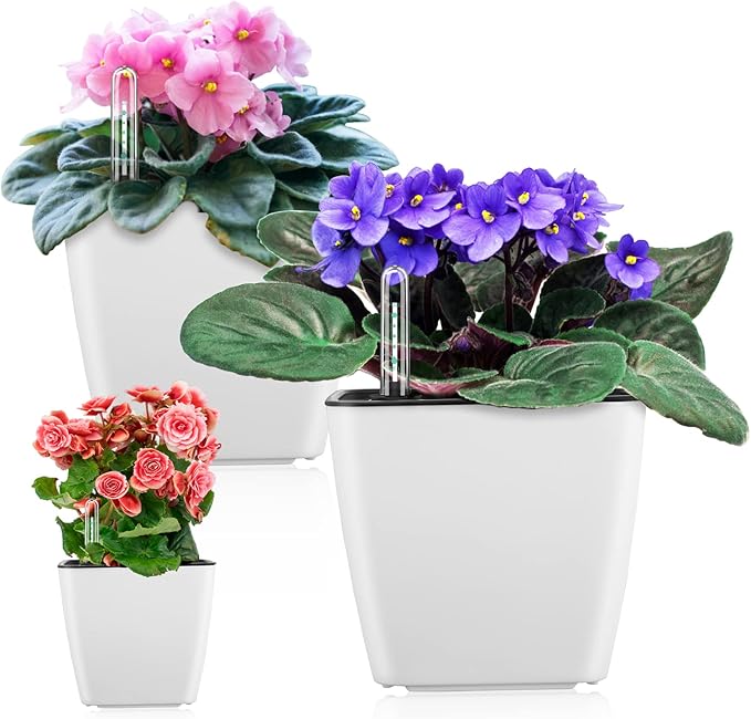Self Watering Planters for Indoor Plants : 5 inch 3