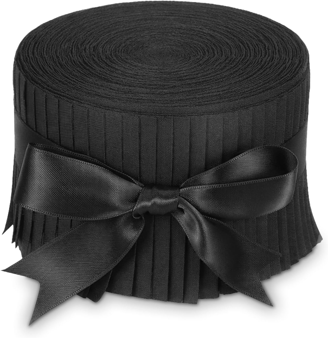 40 Pcs Fabric, 100% Cotton Precut Strips for Quilting, Crafting, and Sewing, 2.5" x 40" Patchwork Black Pre-Cut Strips for DIY Craft Decoration, Cushions, Tablecloths Making