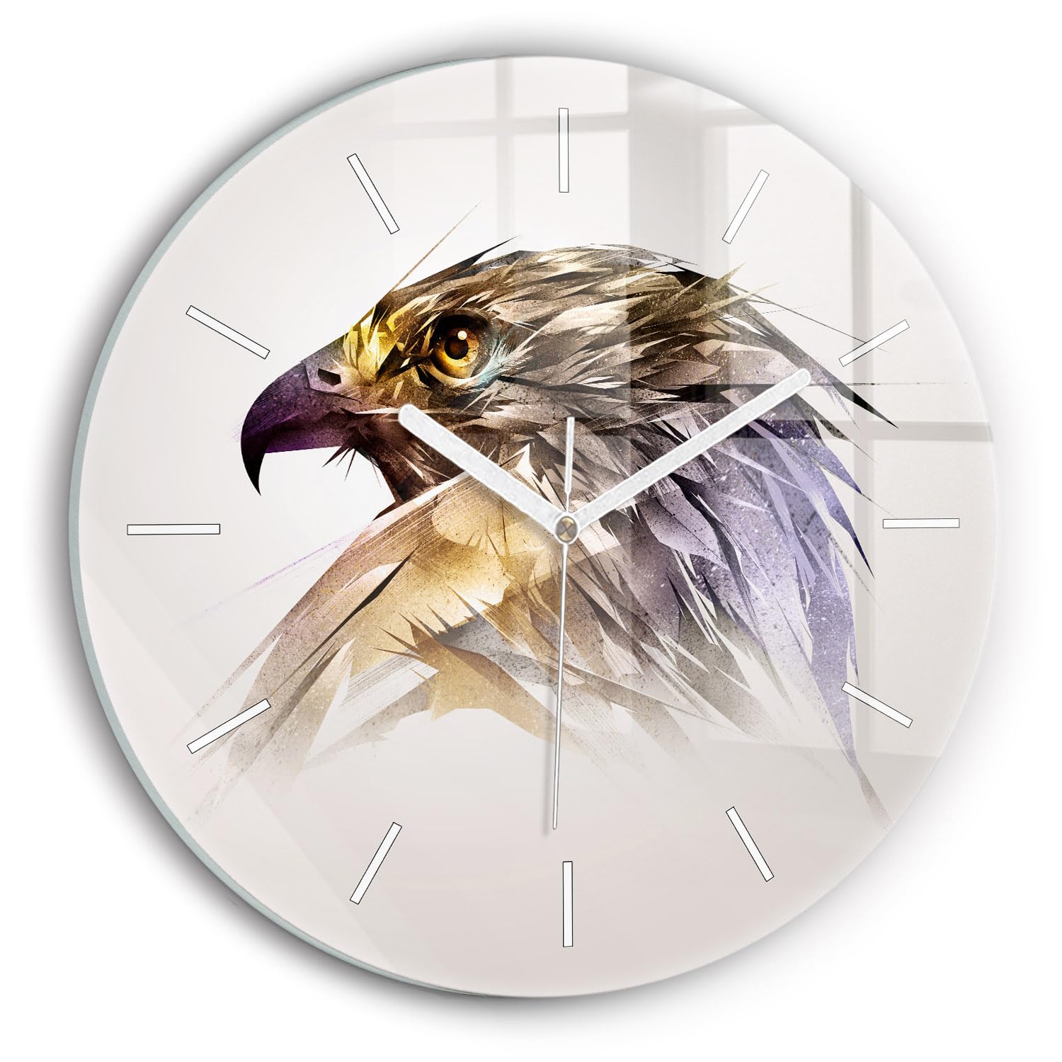 Horlogerie Moderne Mécanisme Silencieux Horloge en Verre 30cm