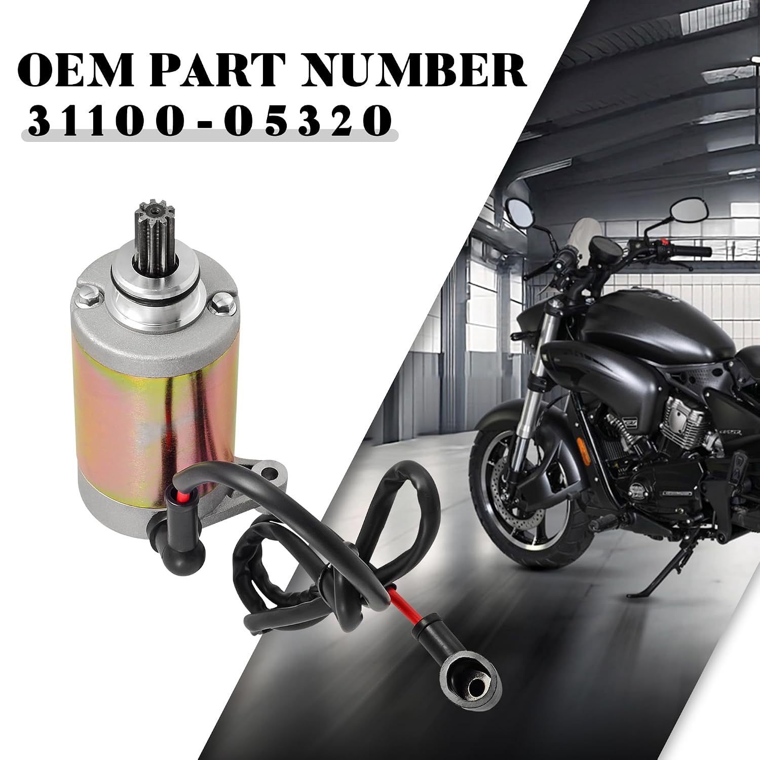 DC 12V Starter Motor for Suzuki GN125 1983-1996 Engine 9 Teeth Motorcycle ATV Powersports Starters OEM Part Number 31100-05320,31100-42A20,31100-05510