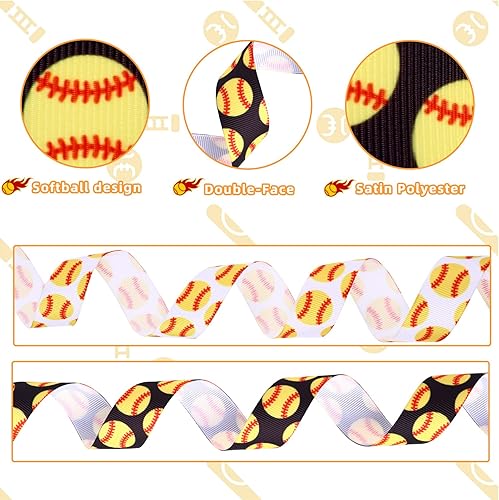 Miniatura 3 de 2 rollos de cinta de baloncesto de 10 yardas de 7/8 pulgadas de ancho para manualidades, baloncesto, softbol, grogrén para arcos de alegría,