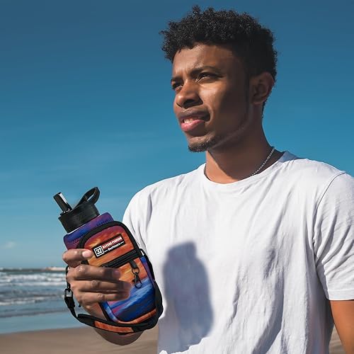 Miniatura 17 de NATURE PIONEOR Water Bottle Holder with Strap,Water Bottle Carrier Bag Sling Sleeve with Adjustable Shoulder Strap & Handle and Large Phone Pocket
