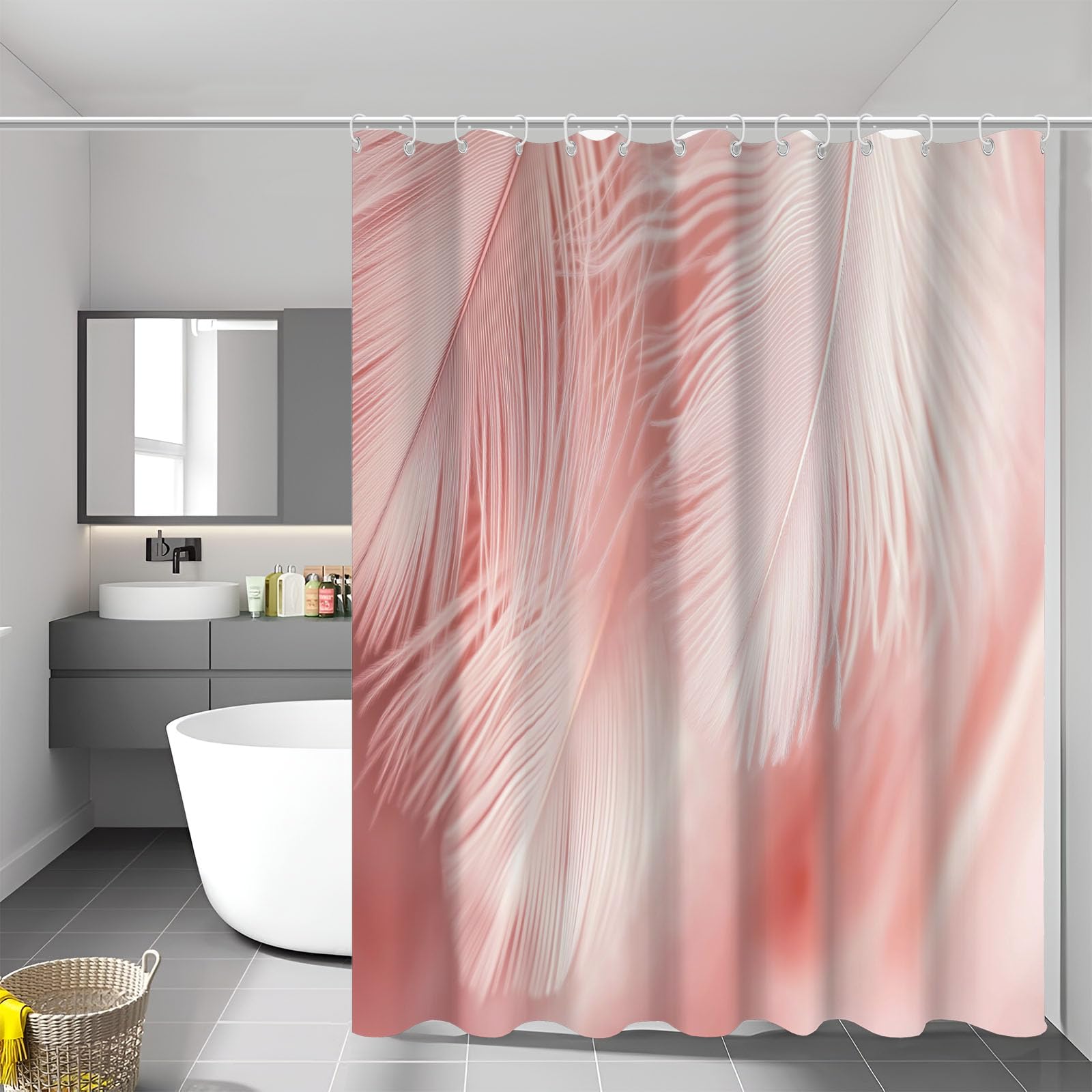 Rideau de douche anti éclaboussures en polyester lavable style moderne