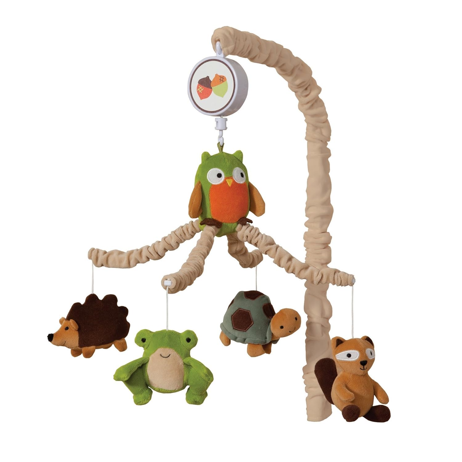 Lambs Ivy Woodland/Forest Crib Musical Mobile Echo Owl