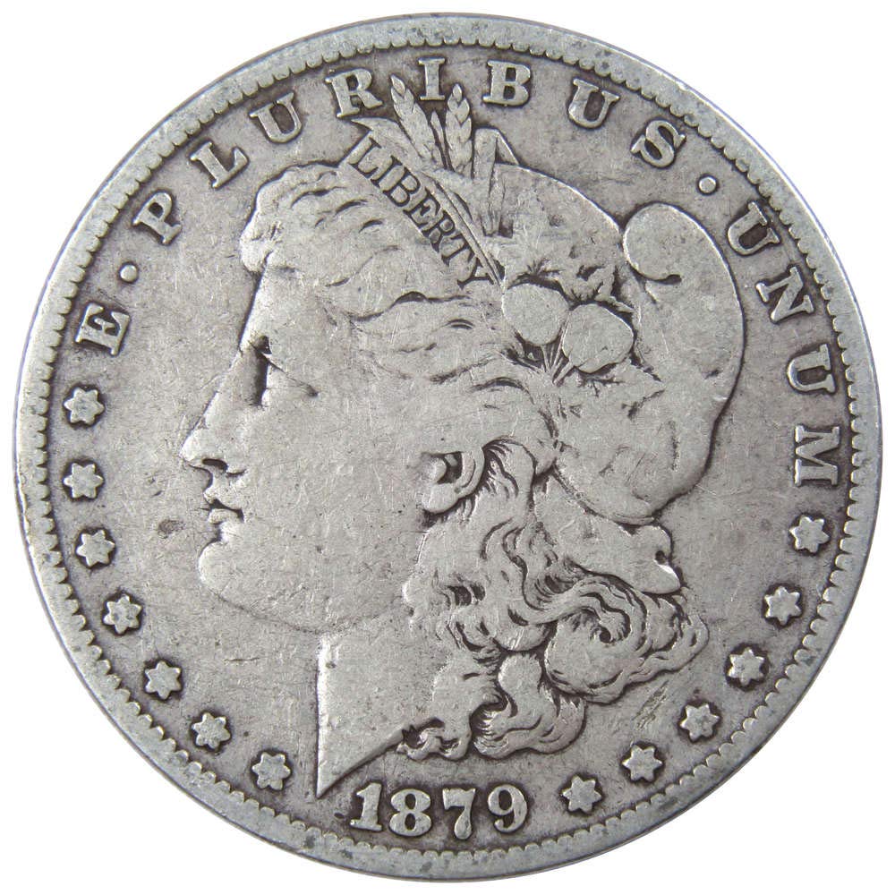 1879 Morgan Dollar VG Very Good 90% Silver $1 US Coin Collectible