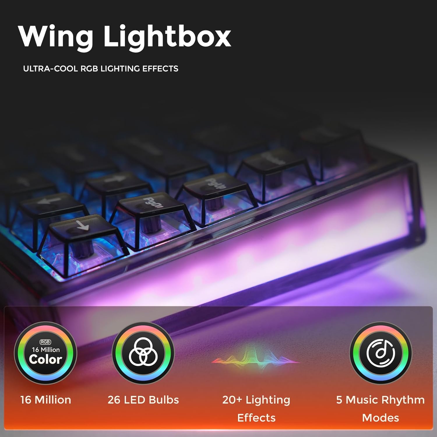 DAREU COOL68 60% Wired Gaming Keyboard, Rapid Trigger Magnetic Switch Keyboard with 8000Hz Polling Rate, Adjustable Actuation, 0.1ms Latency, Gasket Mount, Hot swappable, RGB Light