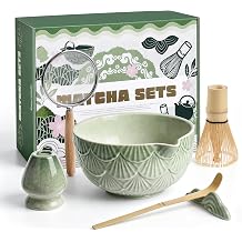 Doorsisun Matcha Whisk Set, Ceramic Matcha Kit Set, 6 Pcs for Tea Ceremony