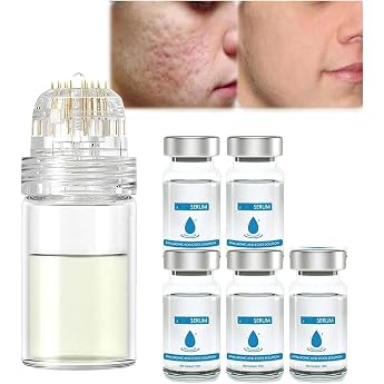 Micro Infusion System for Lips Micro System for Face Face System with Serum Pockmarksheal Hyaluronic Acid Microdart Roller Smooth Skin Face Serum for All Skin Types 5 Pieces