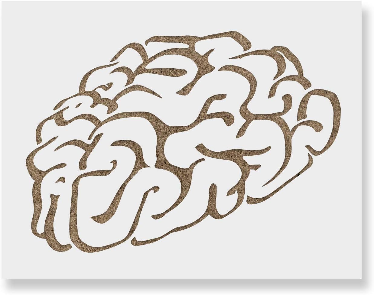 Brain Stencil - Brain Stencil, Brain Stencil Design, Body Stencil, Brain Art Stencil, Human Stencil
