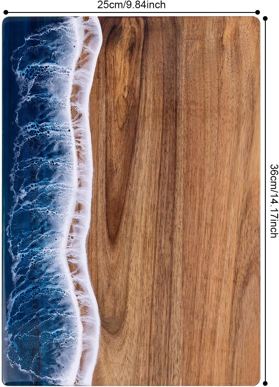 Ocean Charcuterie board: Resin Cutting Board, handmade board for Fruit Cheese and meat, Vegetable, Kitchen, Gift