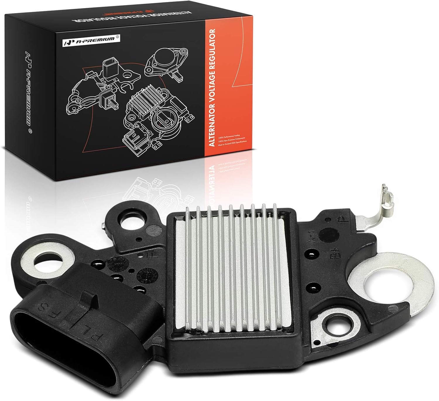 A-Premium Alternator Voltage Regulator Compatible with Chevrolet Silverado 2500 3500 HD, Silverado 1500 HD Classic, Suburban 1500, Express 2500 3500 4500
