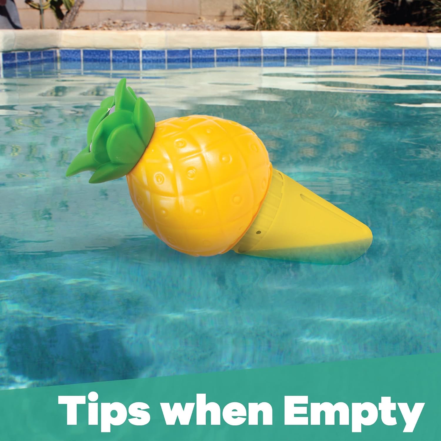 Solar Light-Up Pineapple Mid-Size Chlorinator Pool Chlorine Dispenser
