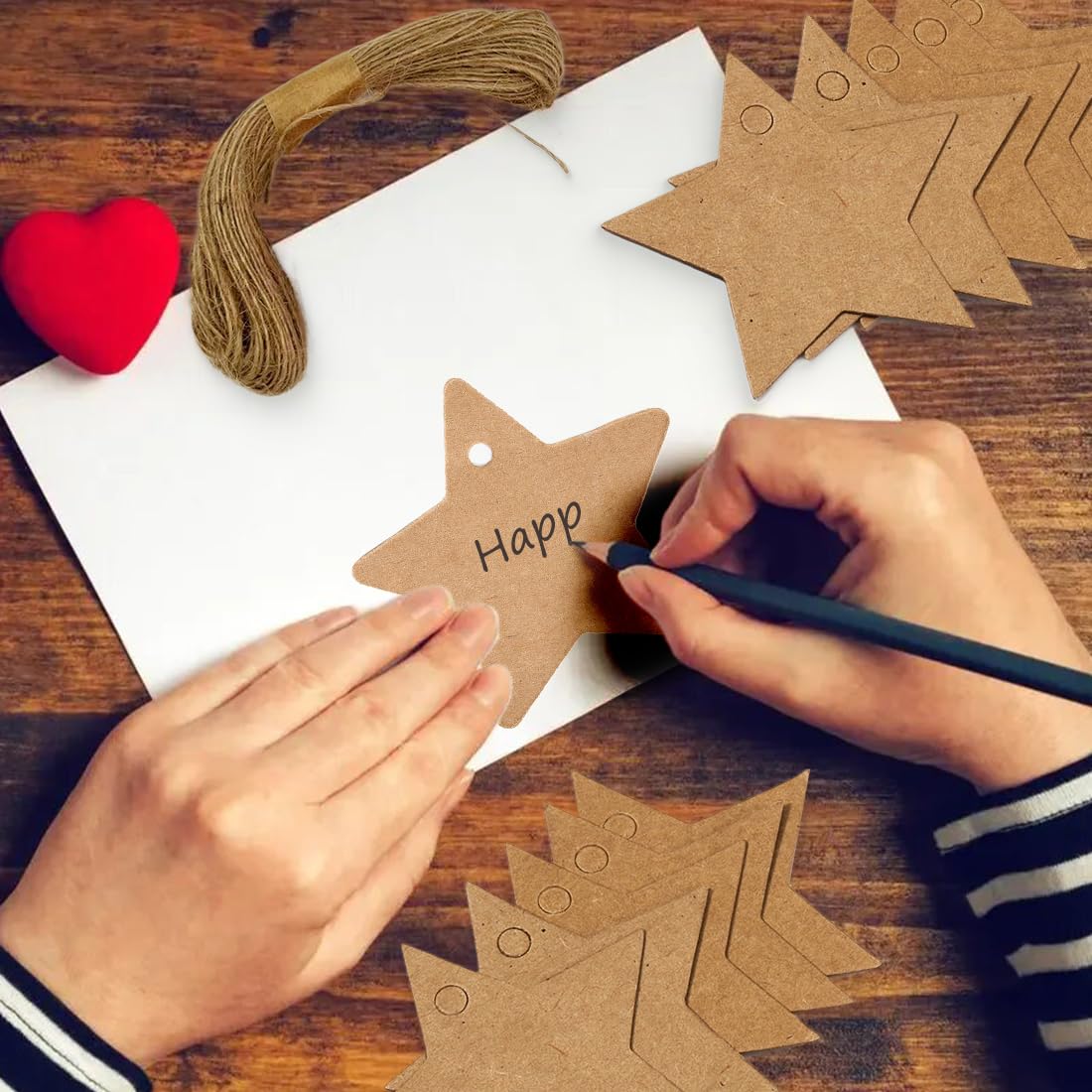 Geschenkanhänger Weihnachten Stern, 202 Stück Bra Produktbild-Vorschau 5