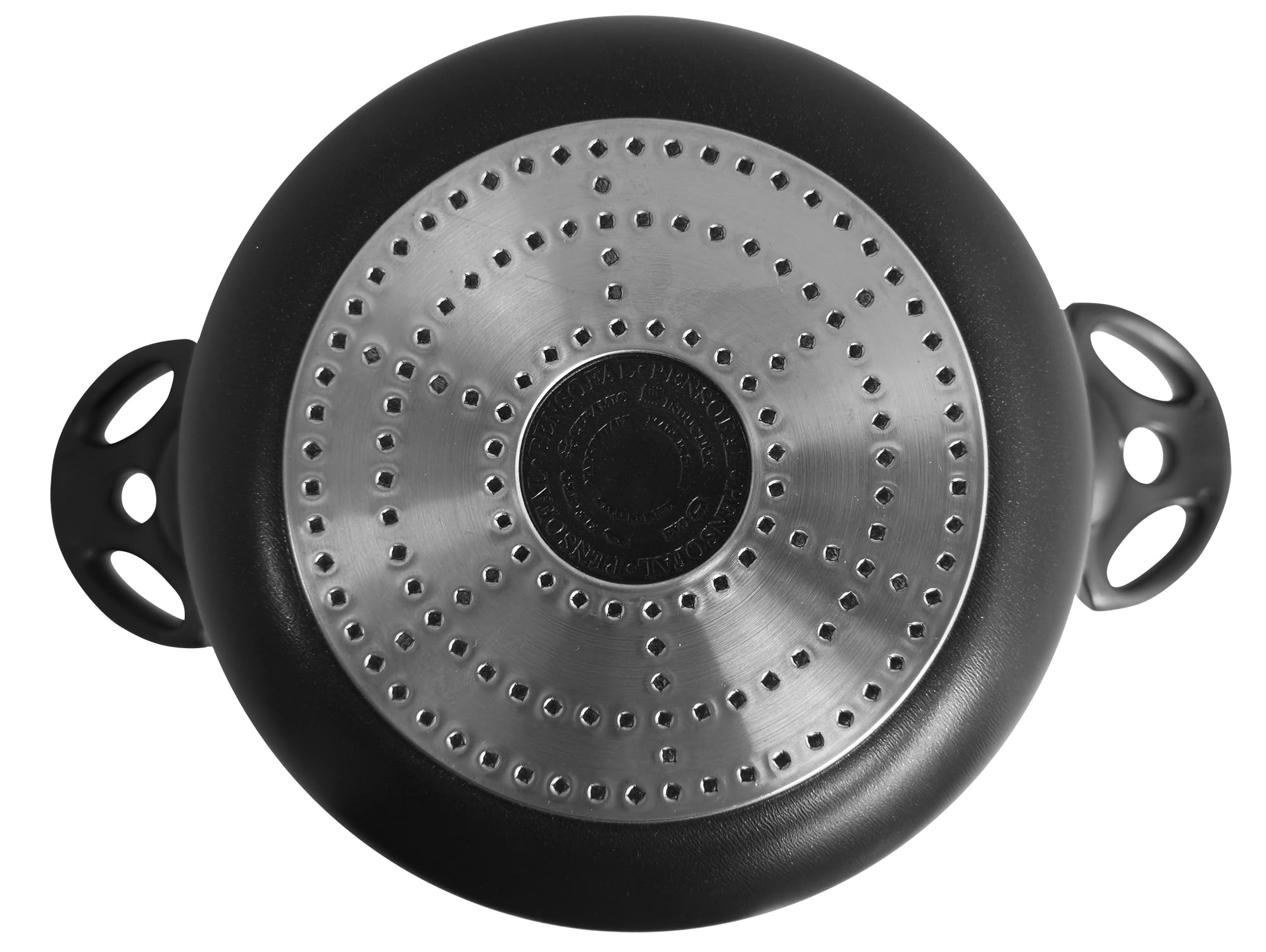 Pensofal Pentola PastaSì Single BioStone con coperchio colapasta 2 manici rivestimento effetto Pietra in alluminio antiaderente da induzione diametro 18 cm 3 litri