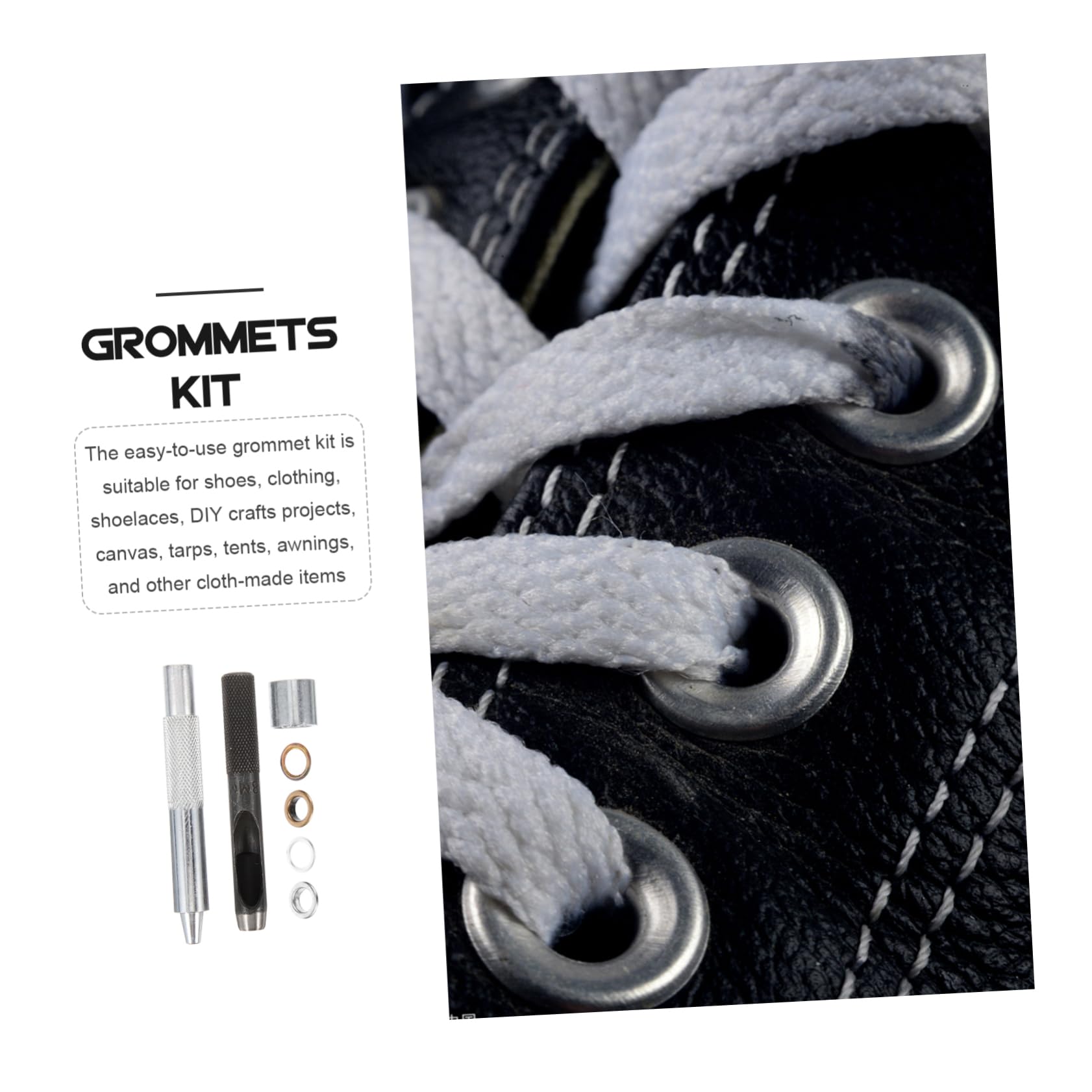 SHINEOFI 200pezzi Kit Di Occhielli Metallici Strumenti Per Abbigliamento e Fai Te e Chiusure Pratiche Per Progetti Creativi e Riparazioni