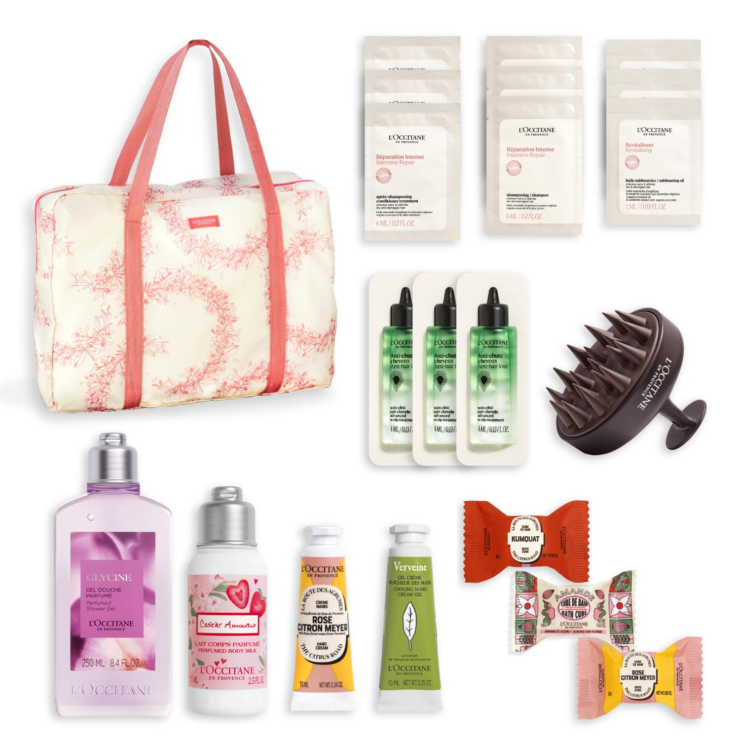 【母の日】ロクシタン(L'OCCITANE) スペシャルコレクション 2026 ハンドケア、ボディケア、ヘアケア詰め合わせギフトセット トラベルバッグ付き 誕生日 プレゼント ギフト人気 - 1