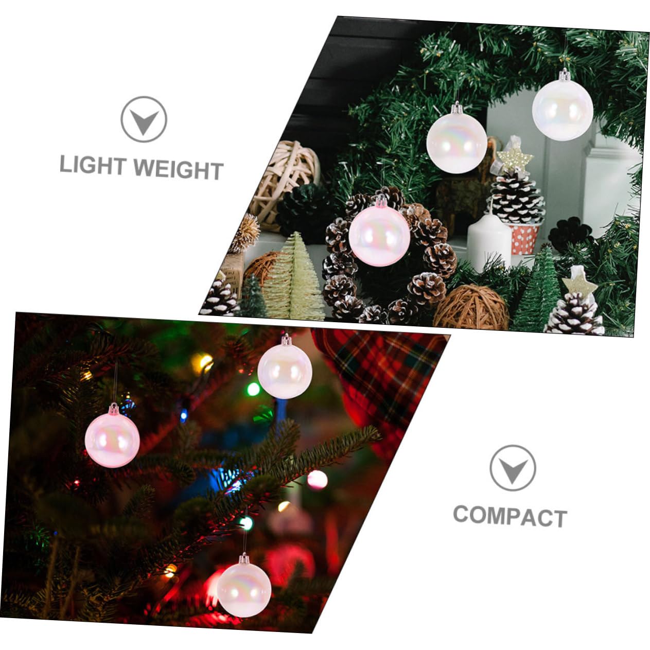 Gatuida 24piezas Adornos Colgantes De Navidad Transparentes para Árbol Bodas y Accesorios De Fiesta para Un