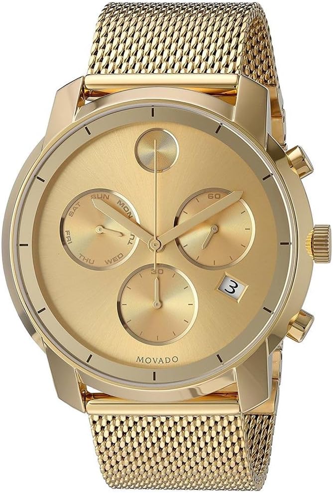 MovadoMens Quartz Watch, Analog Display and Stainless Steel Strap 3600372