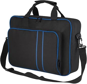 BLUE BAZAAR Hard Carrying Case for PS5/PS5 Pro/PS5 Digital Edition, Travel Storage Bag Compatible with PlayStation 5 Console, Controllers, Headset, Games & Accessories Protective Portable Carry Case