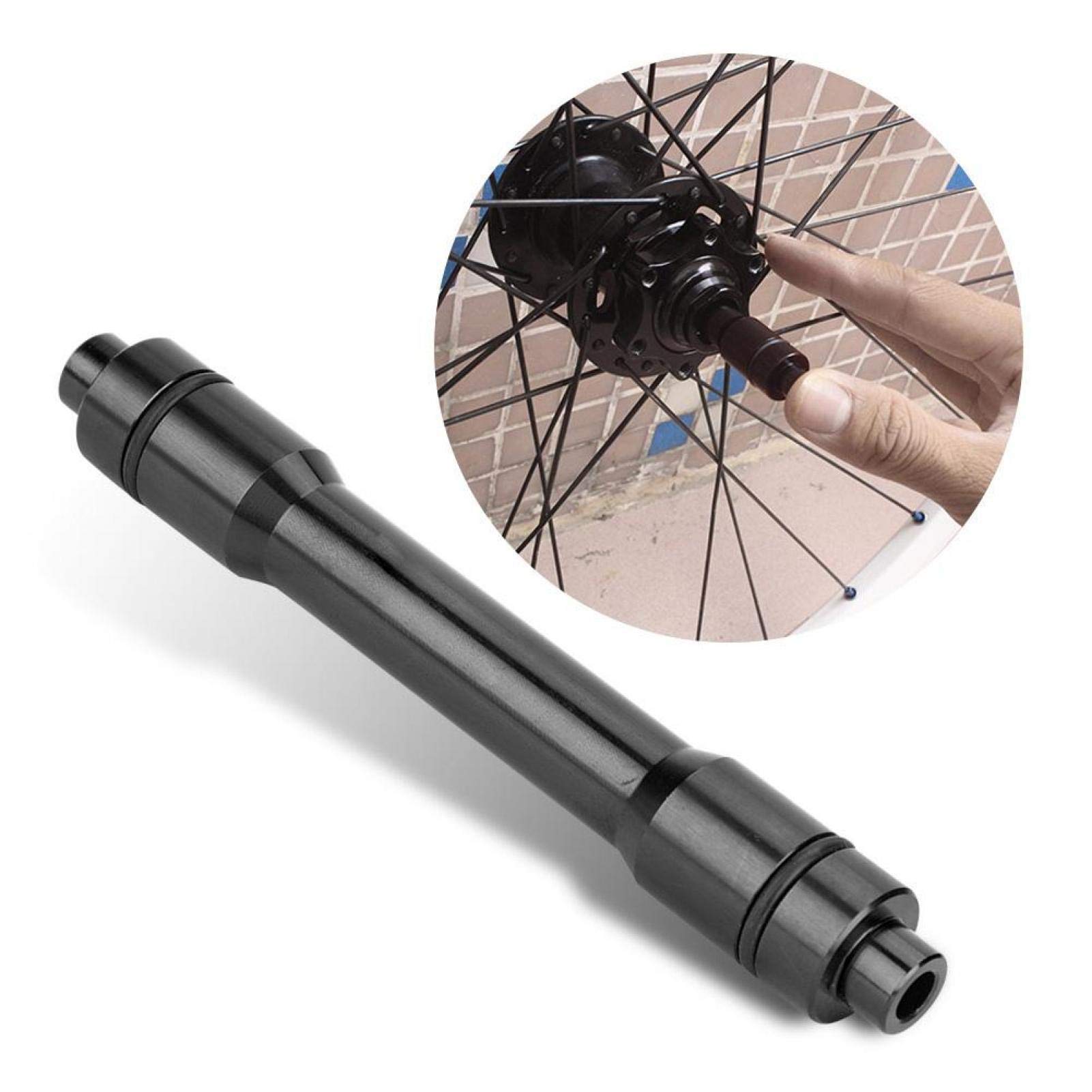Alomejor Adapter piasty rowerowej, oś przelotowa, 15 mm do 9 mm, uniwersalny zestaw do konwersji piast do rowerów górskich, szosowych, zestaw do konwersji szpikulca