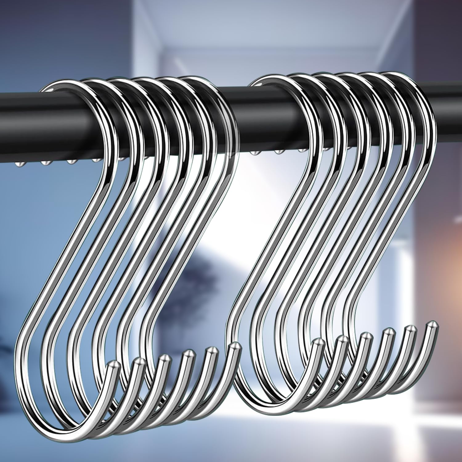 GRISHVA® 12 Pcs Heavy Duty S Shaped Hanging Hooks for Bathroom, Bedroom, Kitchen & Office (B0CRTKQS4B) Amazon Price History, Amazon Price Tracker