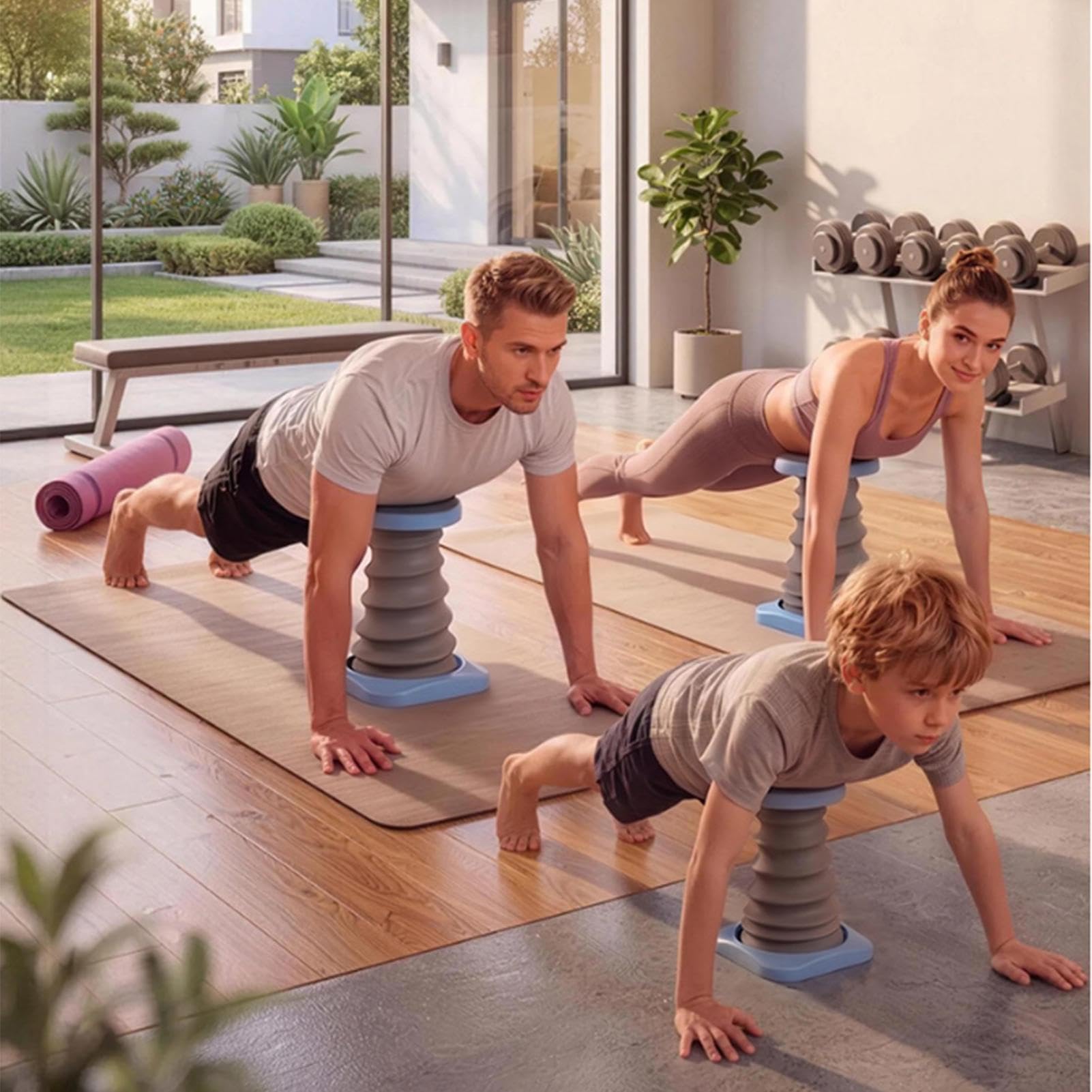 Strumento ausiliario per flessioni Rimbalzo Automatico Ergonomico Portatile | Attrezzatura Allenamento Push Up per Principianti Professionisti Amanti del Fitness, Casa Appartamento Palestra Dormit