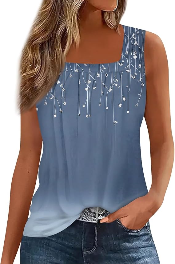 Spring Summer Plus Size Dressy Tank Tops for Women 2025 Womens Workout Floral Boho Beach Sleeveless Shirts Blouses