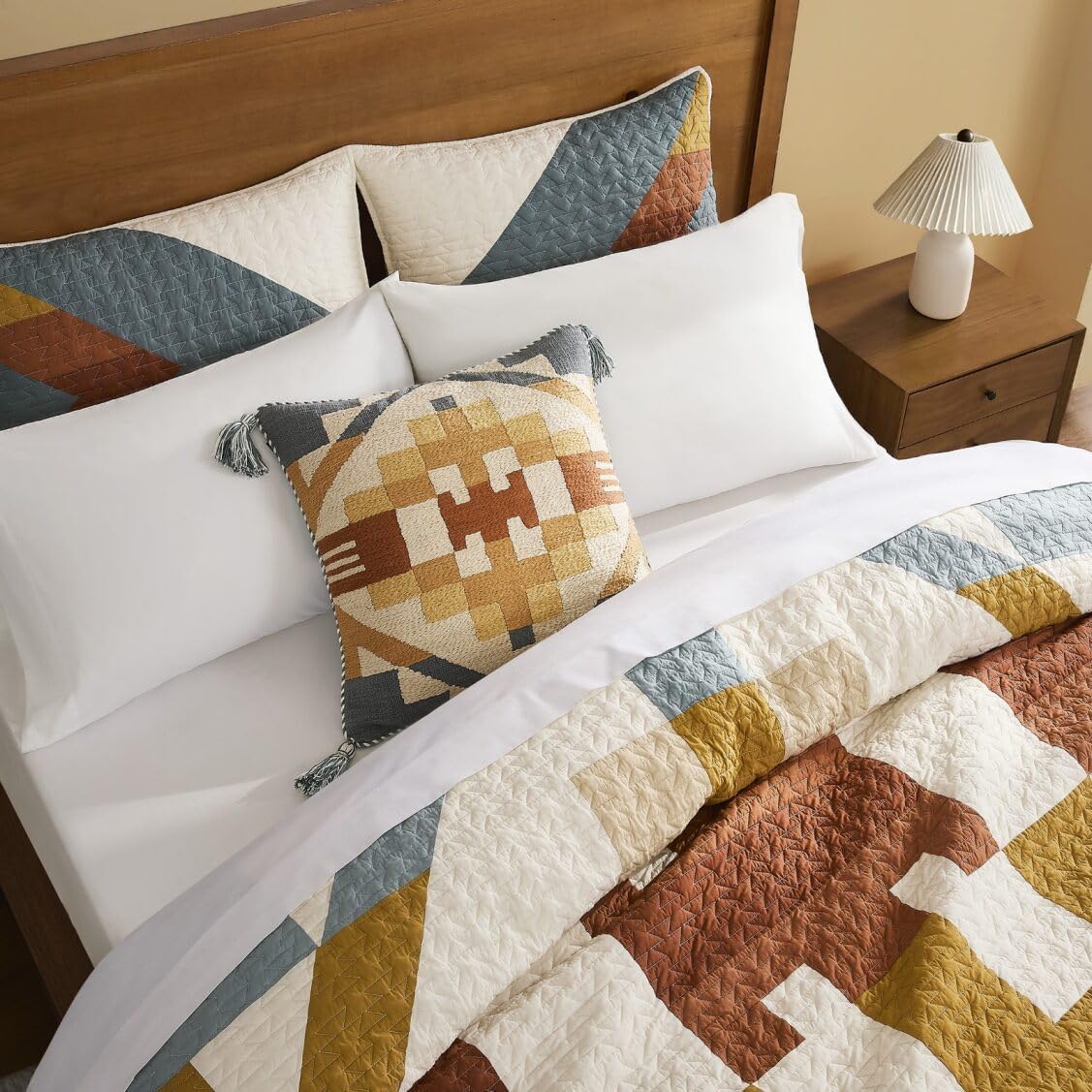 Pendleton Decorative Pillow - 100% Cotton Hypoallergenic Breathable Plush Soft Comfortable Luxury Home Decorative Pillow, (20" x 20", Carico Lake)