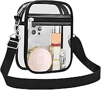 USPECLARE Clear Stadium Approved Purse - Transparent Messenger Crossbody Bag for Concerts, Sports Events, Men & Women