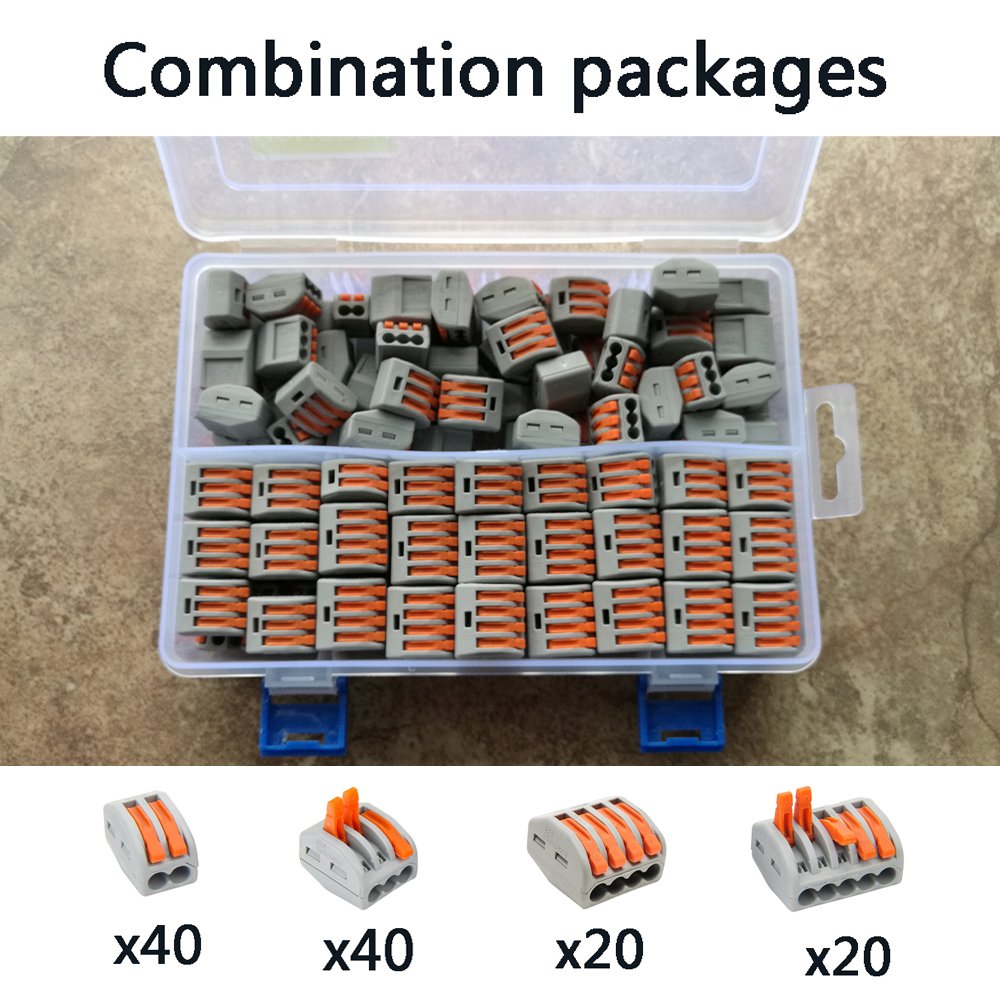 Blасk Frіdау 🔥 UOHGDPY Lever Wire Connectors,120PCS Wire Connector Assortment Pack Compact Splicing Connector Kit for Electrical Wires Solid Stranded Flexible Wires, 2 Port, 3 Port, 4 Port,5 Port Bеѕt Dеаl 🛒 UOHGDPY Lever Wire Connectors,120PCS Wire Connector Assortment Pack Compact Splicing Connector Kit for Electrical Wires Solid Stranded Flexible Wires, 2 Port, 3 Port, 4 Port,5 Port