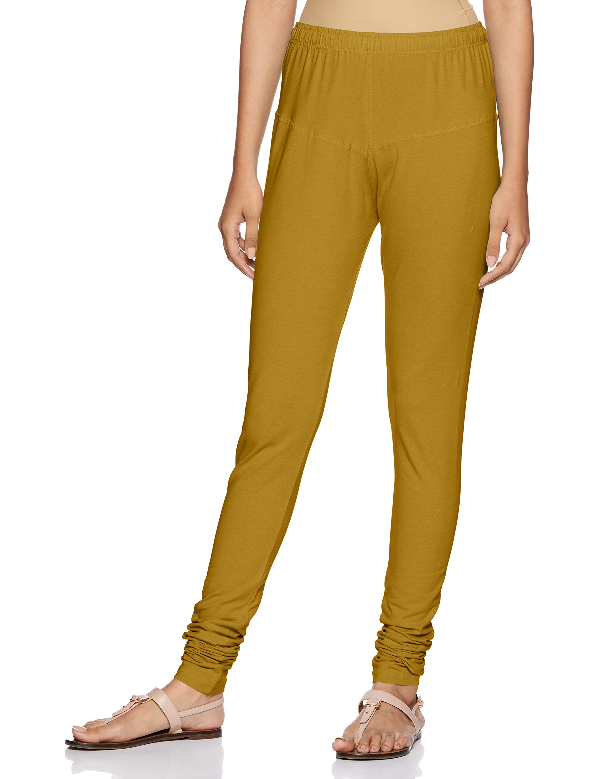 rupa Softline Churidar Leggings Cotton Elastane Ultra Soft Free Size Stretch Fit Olive-picture-13