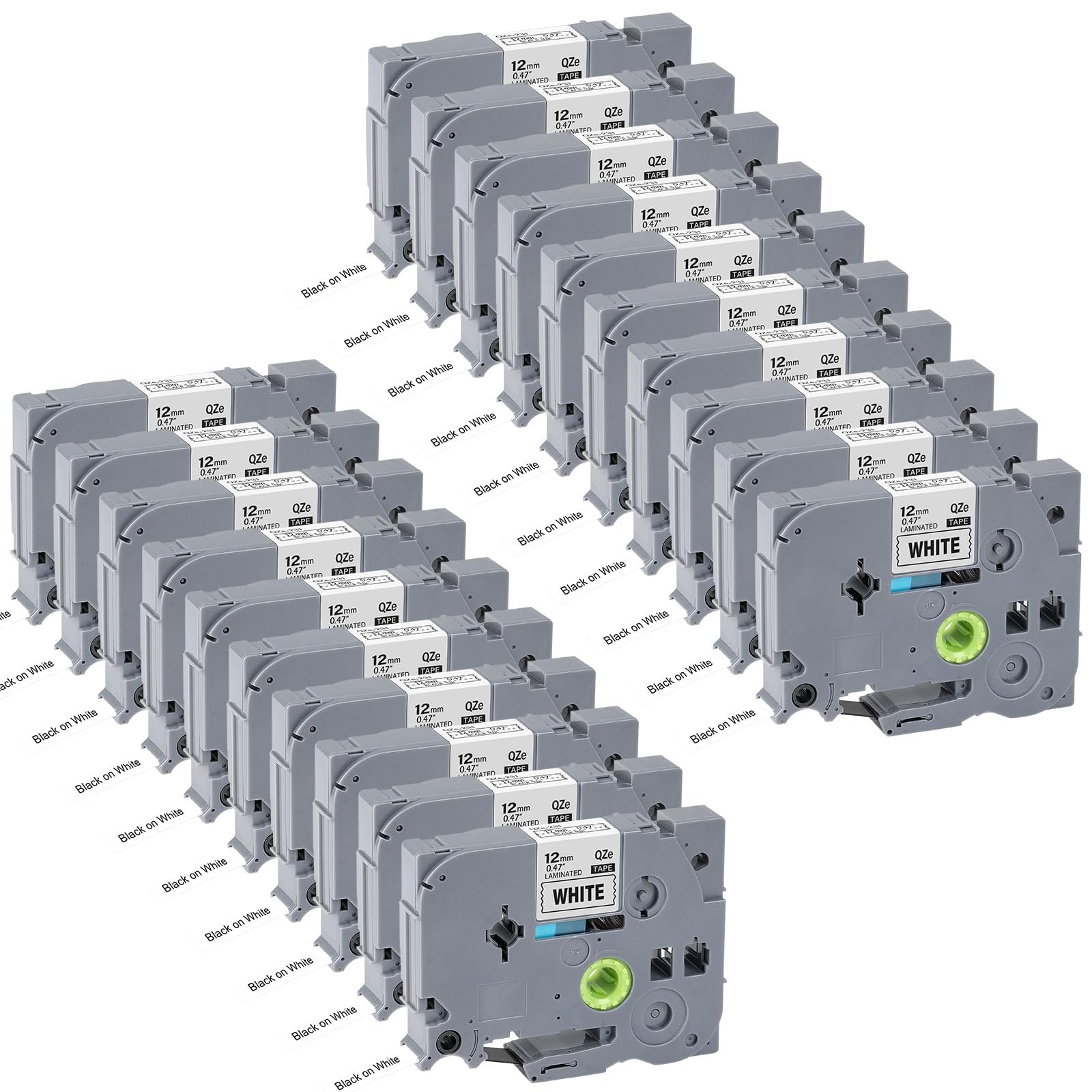 20pack 12mm 0.47 TZe TZ Tape Laminated1269