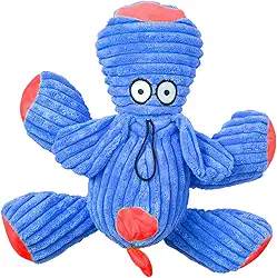 JAMBO PET Brinquedo Para Cachorro Pelúcia Dog Rest Para Cães Mordedor Com Apito Interno, Livre De Substâncias Tóxicas E Design Fofo (Azul)