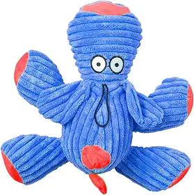 JAMBO PET Brinquedo Para Cachorro Pelúcia Dog Rest Para Cães Mordedor Com Apito Interno, Livre De Substâncias Tóxicas E Design Fofo (Azul)